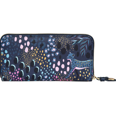 Sara Miller London - Large Zip Purse - Midnight Leopard (SMP1008-010) 4