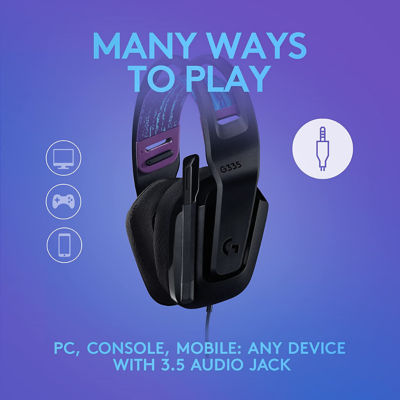 Logitech G335立体连线游戏耳机（黑色） 3