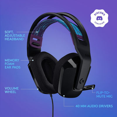 Logitech G335立体连线游戏耳机（黑色） 6