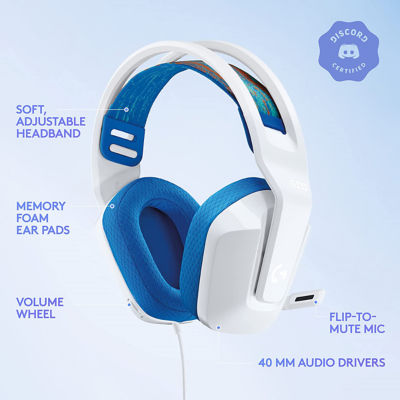 Logitech G335立体声有线游戏耳机（白色） 6