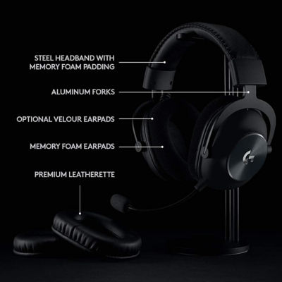 LOGITECH G PRO X WIRELESS GAMING HEADSET WITH BLUE VO!CE 6