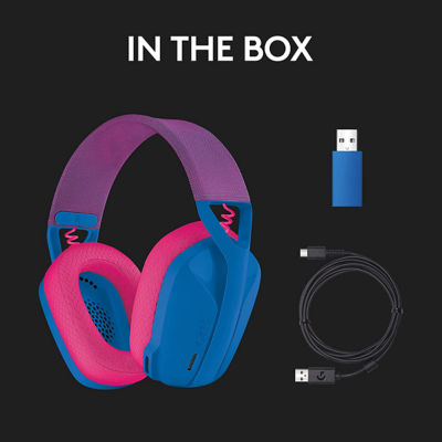 LOGITECH G435 LIGHTSPEED WIRELESS BLUETOOTH LIGHTWEIGHT GAMING HEADSET - BLUE AND RASPBERRY 10