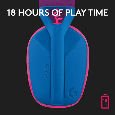 LOGITECH G435 LIGHTSPEED WIRELESS BLUETOOTH LIGHTWEIGHT GAMING HEADSET - BLUE AND RASPBERRY 6