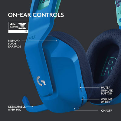 Logitech G733 Lightspeed无线游戏耳机（蓝色） 5