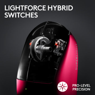 Logitech G Pro X Superlight 2游戏鼠标洋红色 3