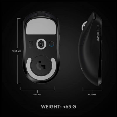 LOGITECH G PRO X SUPERLIGHT LIGHTSPEED WIRELESS GAMING MOUSE - WHITE 8