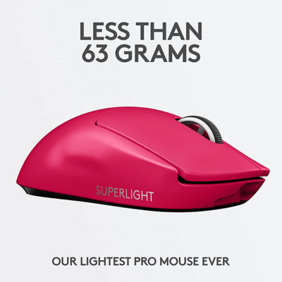 LOGITECH G PRO X SUPERLIGHT LIGHTSPEED WIRELESS GAMING MOUSE - MAGENTA 3