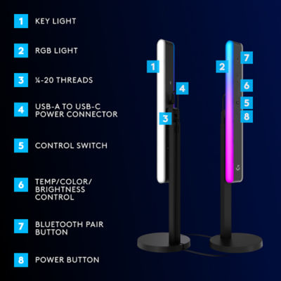 Logitech G LOGITECH LITRA BEAM LX LIGHTSYNC RGB DUAL-SIDED KEY LIGHT 7