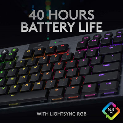 LOGITECH G915 TKL BLACK WIRELESS MECHANICAL KEYBOARD (GL-CLICKY) 9