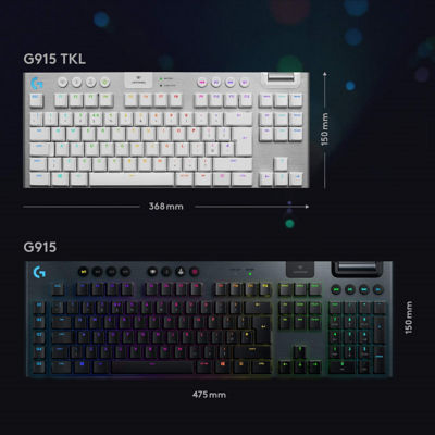 LOGITECH G915 TKL WHITE WIRELESS MECHANICAL KEYBOARD (GL-TACTILE) 6