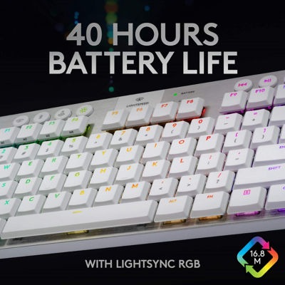 LOGITECH G915 TKL WHITE WIRELESS MECHANICAL KEYBOARD (GL-TACTILE) 9