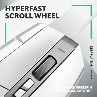 LOGITECH G502 X WIRED GAMING MOUSE WHITE 3