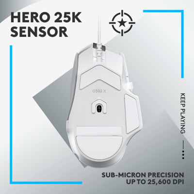 LOGITECH G502 X WIRED GAMING MOUSE WHITE 4