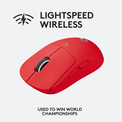 Logitech G Pro X超速光速无线游戏鼠标 - 红色 4