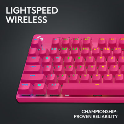 Logitech G LOGITECH PRO X TKL LIGHTSPEED GAMING KEYBOARD MAGENTA (GX-BROWN) 3