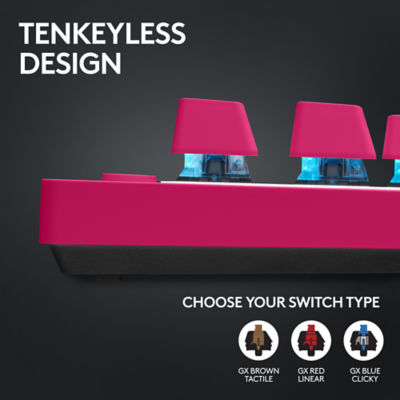 Logitech G LOGITECH PRO X TKL LIGHTSPEED GAMING KEYBOARD MAGENTA (GX-BROWN) 4