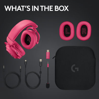 Logitech G Pro X 2 Lightspeed Bluetootth耳机洋红色 9