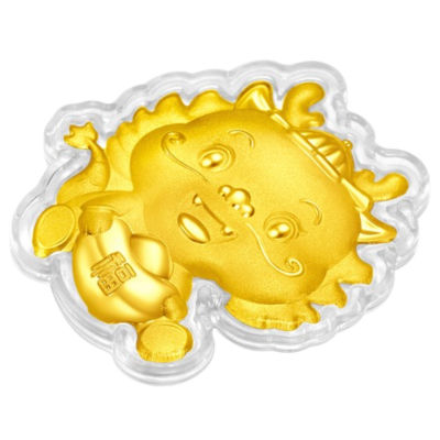 Chow Tai Fook 999 Pure Gold Coin - Zodiac Dragon R34036 4