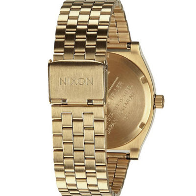 Nixon - Time Teller 37mm Watch - Light Gold/Vin.White (A0455101) 3