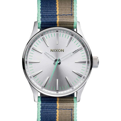 Buy Nixon Sentry 38 Watch Silver Navy A4262083 Online in Singapore iShopChangi