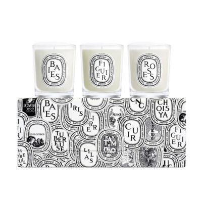 Buy DIPTYQUE Set Of 3 Mini Candles Baies Figuier Roses Online in