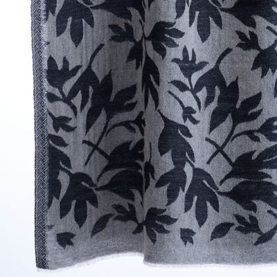 Kashkha Cashmere Wool Jacquard Shawls with Platanus Orientalis Leaf 3