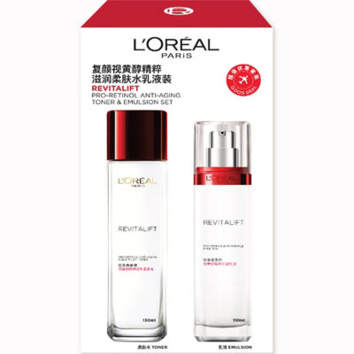 L'ORÉAL PARIS Revitalift Classic Pro-Retinol Anti-Aging Toner & Emulsion Set