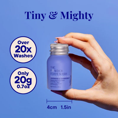 The Powder Shampoo Travel Twin Pack Mini Bottle - Relaxing Body Foam Wash Lavender & Chamomile 20g / 0.70oz 15