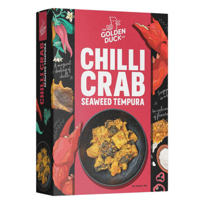 Buy THE GOLDEN DUCK SINGAPORE CHILLI CRAB SEAWEED TEMPURA 90G halal