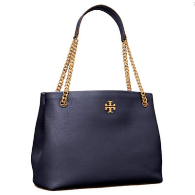 Tory Burch Navy Kerrigan outlets Pottery Tote Bag