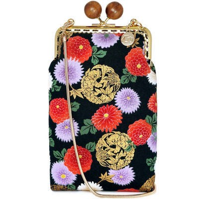 COCOONESE Cell Phone Purse - Goldfish & Flowers (BK) 1