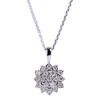 Luvenus 18K Natural Diamond Necklace 1