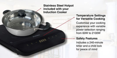 JOGEN EC 2100 Single Plate Induction Cooker 2100W 9