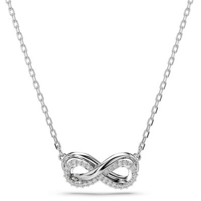SWAROVSKI Hyperbola 链坠, 密镶, Infinity, 白色, 镀铑 1