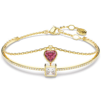 SWAROVSKI Chroma 手镯, 心形, 红色, 镀金色调 1