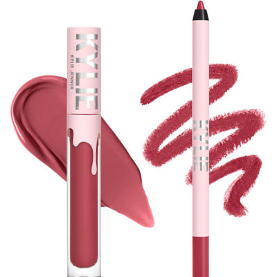 Kylie cosmeticsメイクアップセット ピンク KYLIE COSMETICS☆2in1リップ☆LIP SHINE LACQUER (KYLIE COSMETICS