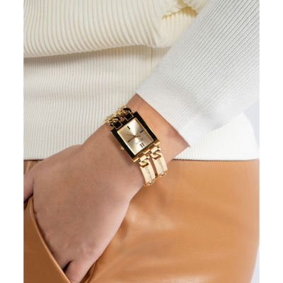 GUESS Women's 24mm Gold-Tone Case & Gold-Tone Stainless Steel Watch (GW0668L2) 7
