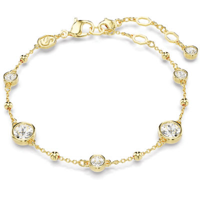 SWAROVSKI Imber 手链, 圆形切割, 白色, 镀金色调 1