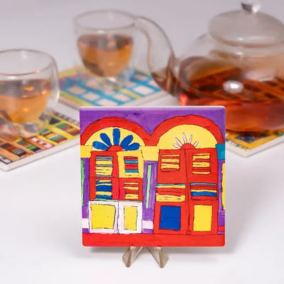 JOURNEY HERITAGE WINDOWS COLLECTION – CERAMIC COASTER (SET OF FOUR) 3