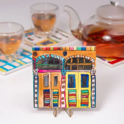 JOURNEY HERITAGE WINDOWS COLLECTION – CERAMIC COASTER (SET OF FOUR) 5
