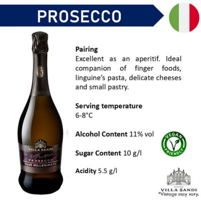 Villa Sandi Il Fresco Prosecco DOC Rose Millesimato Brut 4
