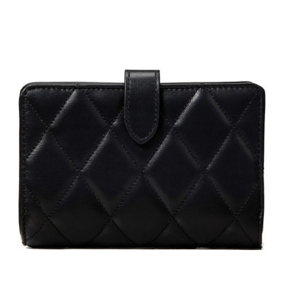 ☆セール☆kate spade carey キルティング Medium Wallet 黒 NWT Kate Spade carey smooth quilted leather Medium Bifold