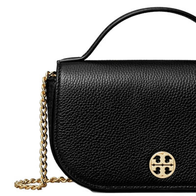 Buy TORY BURCH Half Moon Leather Crossbody Black 157173 Online in Singapore iShopChangi