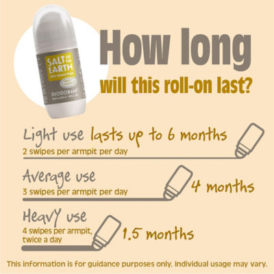 Salt Of The Earth Natural Refillable Roll-On Deodorant - Amber & Sandalwood 75ml 3