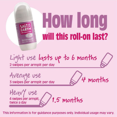Salt Of The Earth Natural Refillable Roll-On Deodorant - Peony Blossom 75ml 3