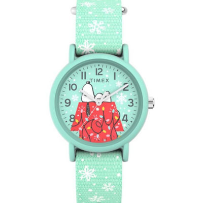 Buy Timex Peanuts X Holiday Weekender Color Rush 34mm Blue Lt. Blue Blue Fabric TW2W24700 Online in Singapore iShopChangi