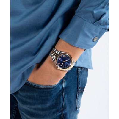 GUESS Men's 42mm Rose Gold-Tone Case & Silver-Tone Stainless Steel Watch (GW0265G12) 7