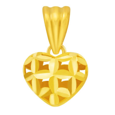 Goldheart 916 Gold Puffy Heart Pendant 1