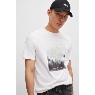 BOSS Embroidered-logo cap in cotton twill 4