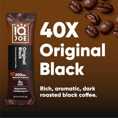 IQBar IQJoe Instant Coffee Packets With Adaptogens - Original Black 40 Sticks 4
